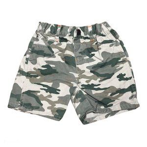 LR Shorts Boys Camo 12 Months Army Elastic Waist Cotton Summer Green Tan Button